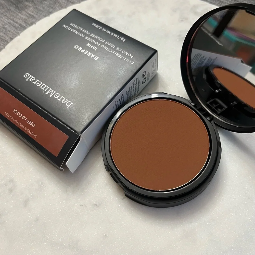 New bareMinerals DEEP 60 COOL Barepro‎ 16HR Skin-Perfecting Powder Foundation